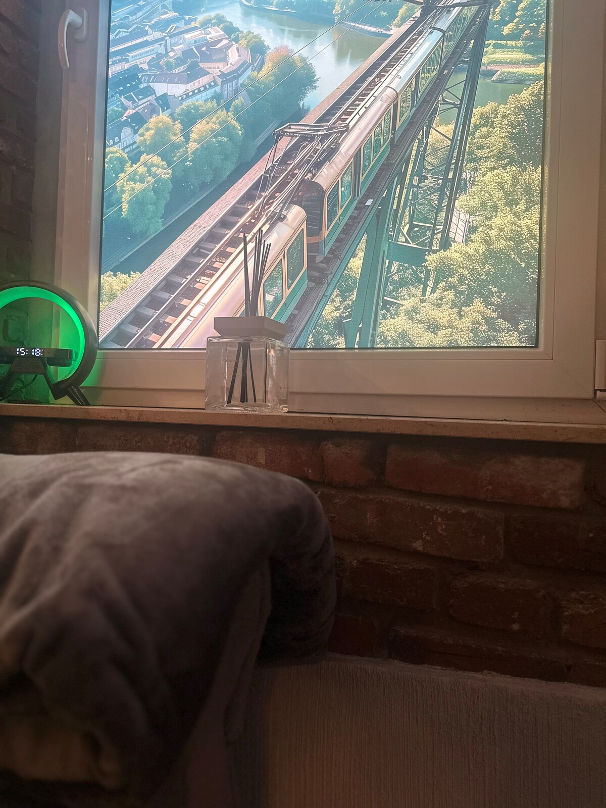 Schwebebahn Blick Wuppertal